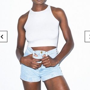 American Apparel cotton spandex tank crop top